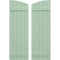 Ekena Millwork Americraft 5-Board (2 Batten) Wood Joined Board-n-Batten Shutters w/Ellipt Top, ARW101BE518X77SGH, PR ARW101BE518X77SGH - alternate 1